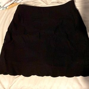 Black scalloped skort